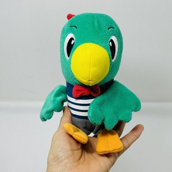 Other - Benesse Torippii Shimajiro Parrot Bird Plush Toy 6” Green Doll Japanese Bow Tie